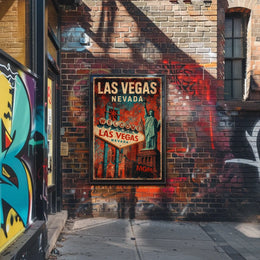 Las Vegas Vintage Travel Art Deco Collector Poster