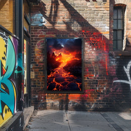 Fiery Landscape Poster