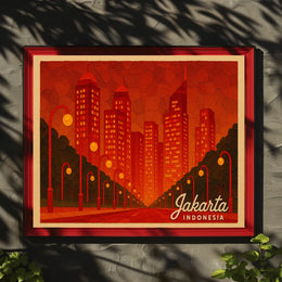 Jakarta, Indonesia Cityscape Poster