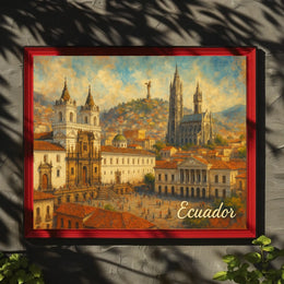 Ecuador A Vibrant Cityscape Poster