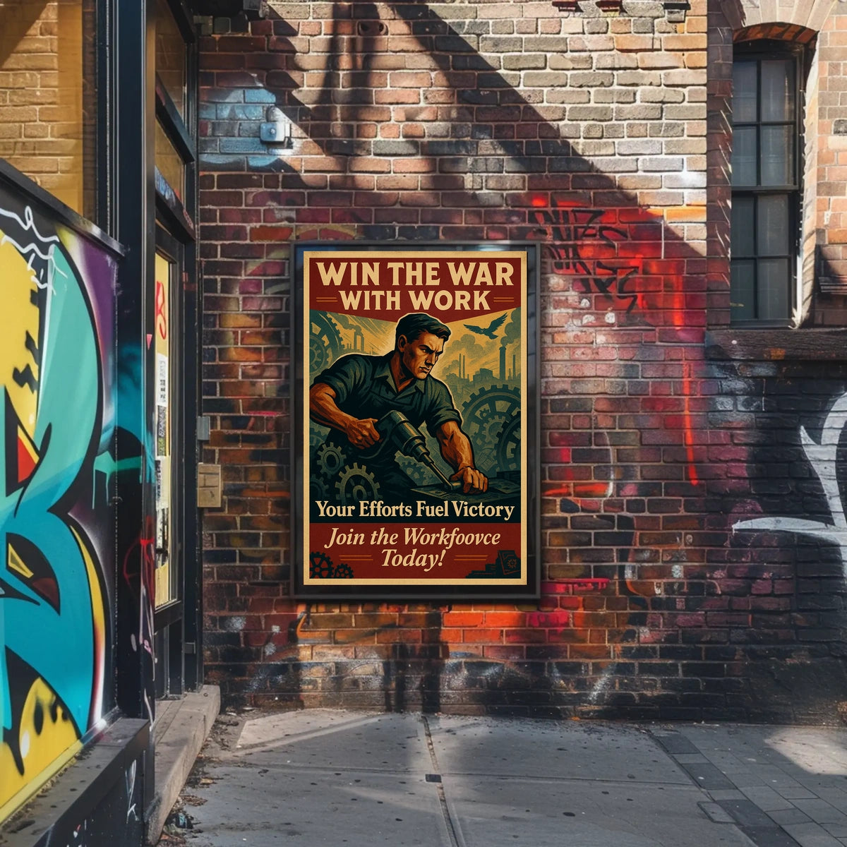 Win the War with Work Poster