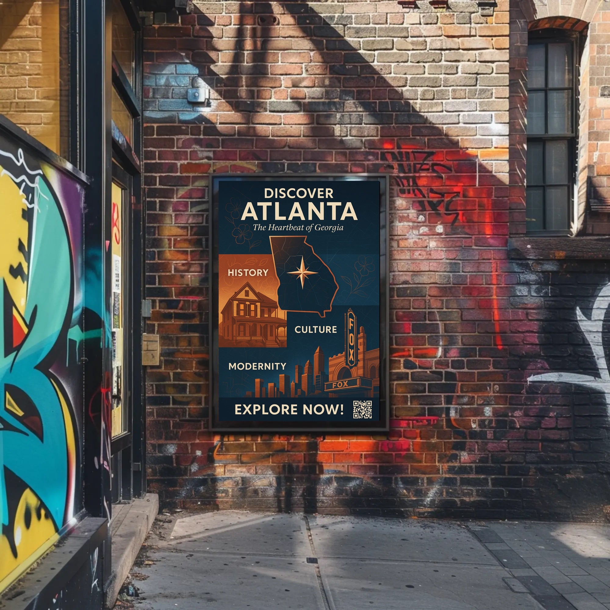 Atlanta Georgia Cultural Treasures Travel Poster PosterGoat