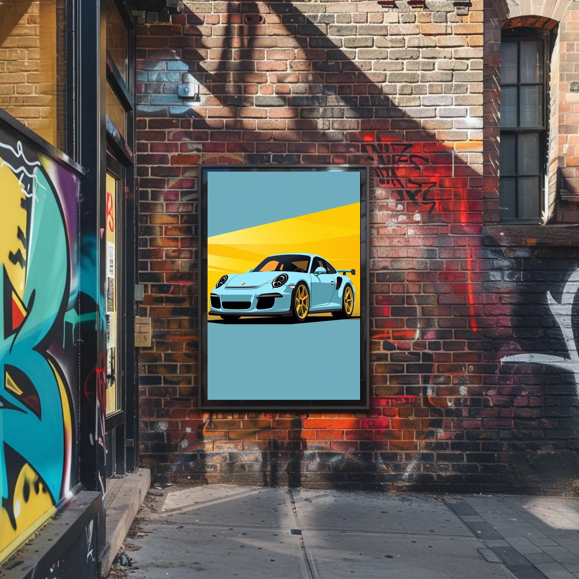 Sleek Speedster Illustration Poster PosterGoat