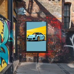 Sleek Speedster Illustration Poster PosterGoat