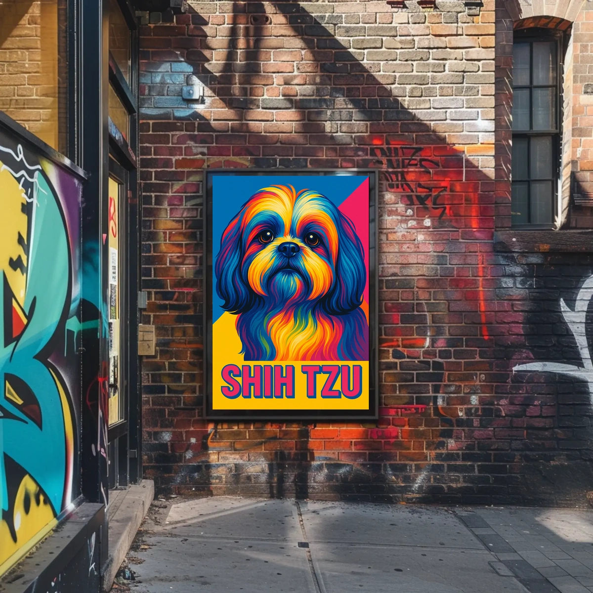Vibrant Shih Tzu Portrait Poster