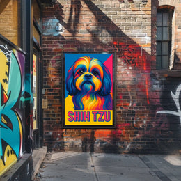 Vibrant Shih Tzu Portrait Poster