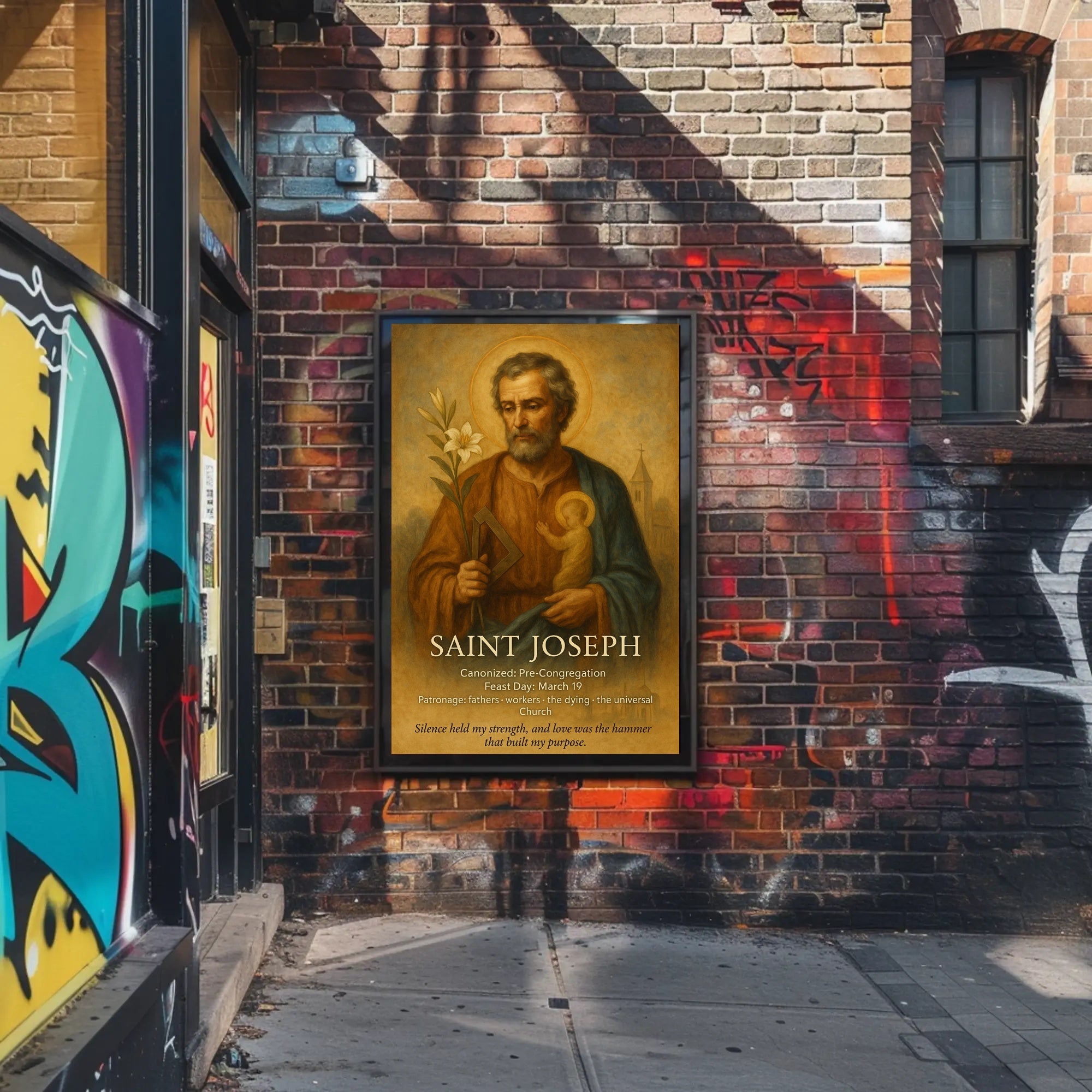 Saint Joseph Religious Art Classic Cultural Heritage Poster