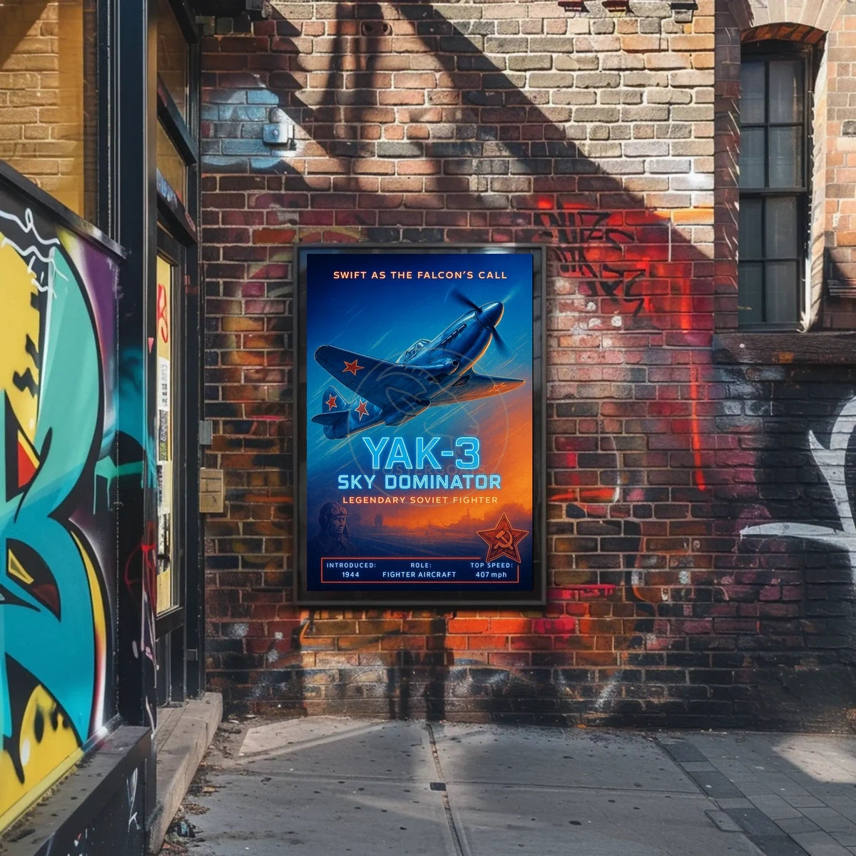 YAK-3 Fighter Plane WWII Propaganda Poster