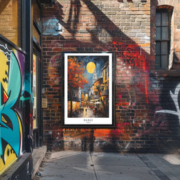 Vibrant Hanoi Evening Urban Cityscape Poster PosterGoat