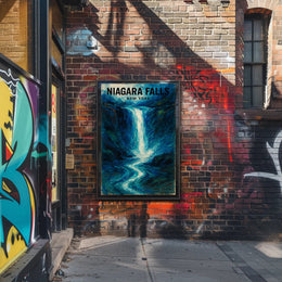 Niagara Falls Adventure Travel Poster Modern Wall Art