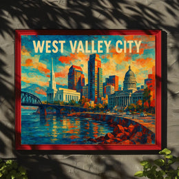 West Valley City Skyline Poster