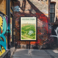 Central Park Harmony Cityscape Poster Vintage Wall Art