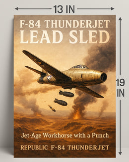 F-84 Thunderjet Lead Sled Poster PosterGoat
