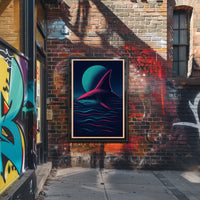 Moonlit Shark Poster