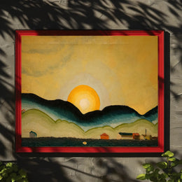 Sunrise Over Hills Poster