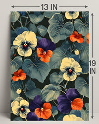 Vibrant Floral Elegance: Modern Botanical Artistic Poster