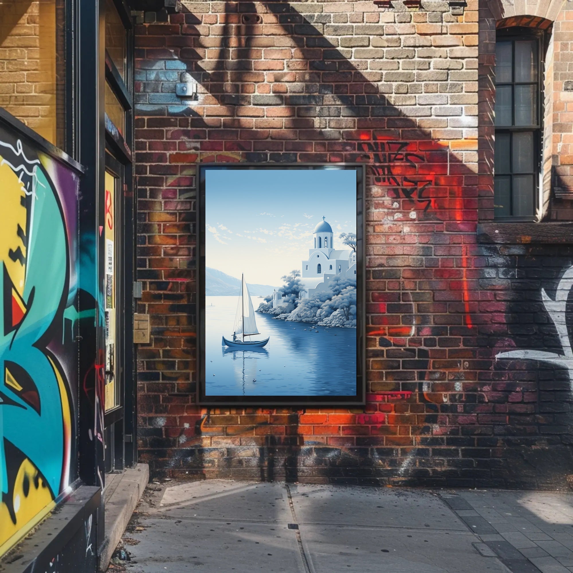 Tranquil Mediterranean Scene Poster PosterGoat