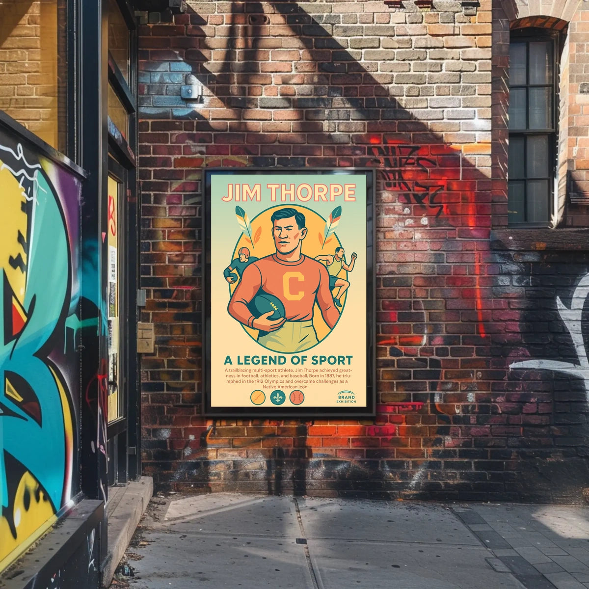 Jim Thorpe Iconic Sports Legend Poster