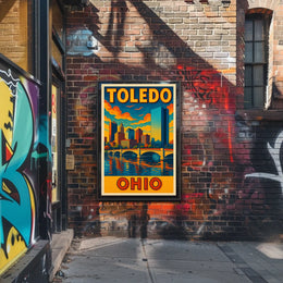 Toledo, Ohio A Vibrant Cityscape Poster