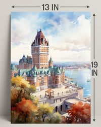 Majestic Castle By The Water Poster