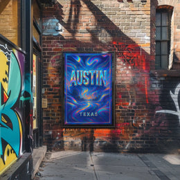 Austin, Texas A Vibrant Journey Poster