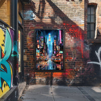 Neon Cityscape Poster