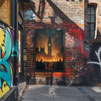 Dystopian Sunset: Post-Apocalyptic Urban Art Poster PosterGoat