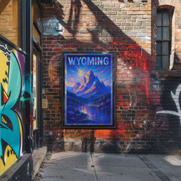 Wyoming Mountain Landscape Poster
