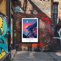 Positano Sunset Dreamscape Travel Poster