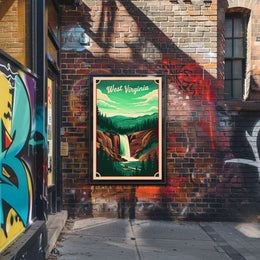 West Virginia Waterfall Poster