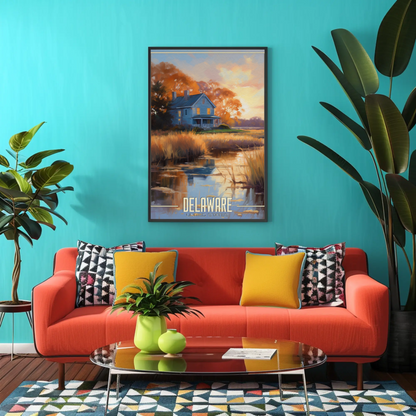 Delaware Vintage Poster