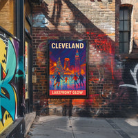 Cleveland Lakefront Glow Poster