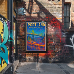 Portland Winter In The Rose City Poster