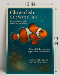 Clownfish Wall Art Print Featuring Marine Charm PosterGoat