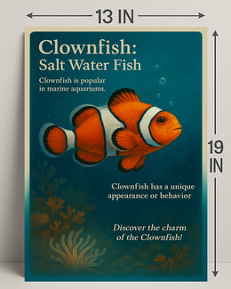 Clownfish Wall Art Print Featuring Marine Charm PosterGoat