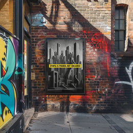 Dystopian Angular Cityscape Futuristic Sci-Fi Poster