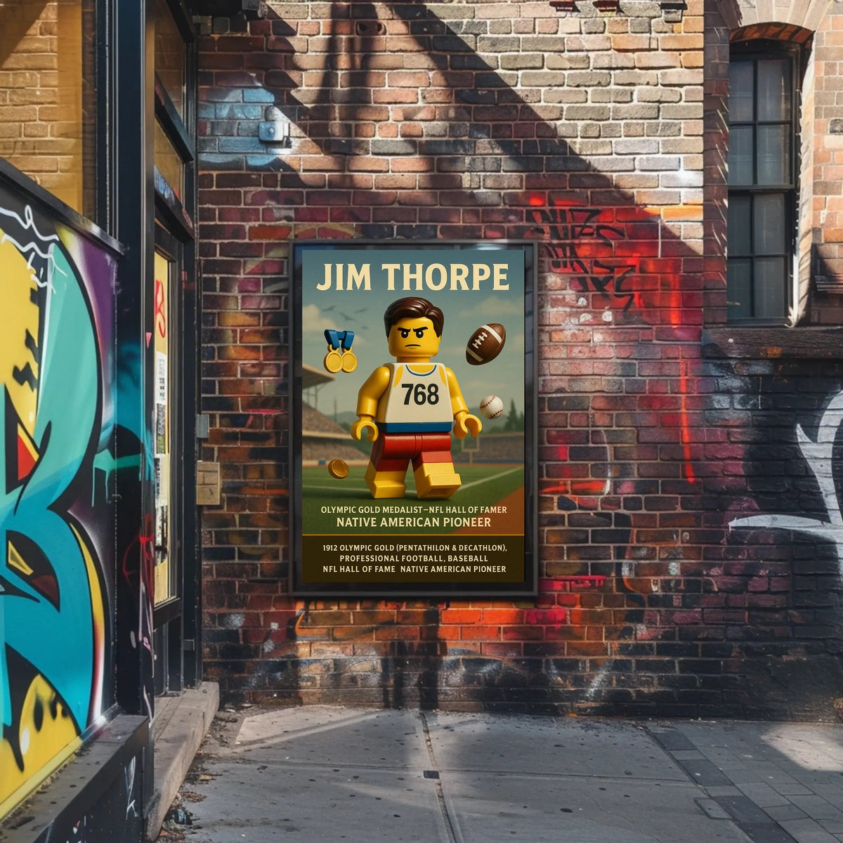 Jim Thorpe Legendary Athlete Poster