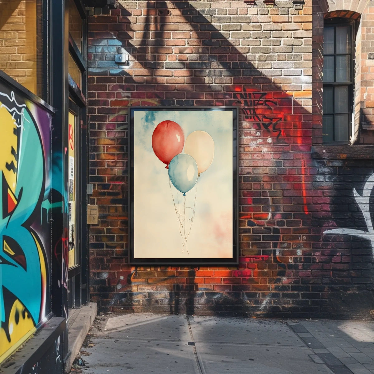 painting of three balloons Poster