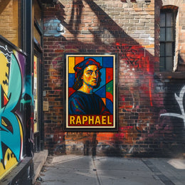 Raphael Mosaic Portrait Poster