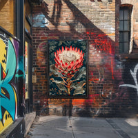 King Protea Botanical Art: Abstract or Artistic Poster