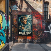 Donald Trump 47th President of the United States Double Exposure Poster