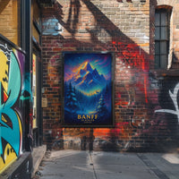 Majestic Banff Winter Night Fantasy Art Poster