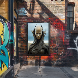 Futuristic Sentinel Poster