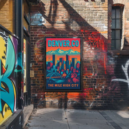 Denver, CO The Mile High City Poster
