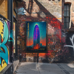 Barcelona Torre Glòries Urban Marvel Cityscape Poster