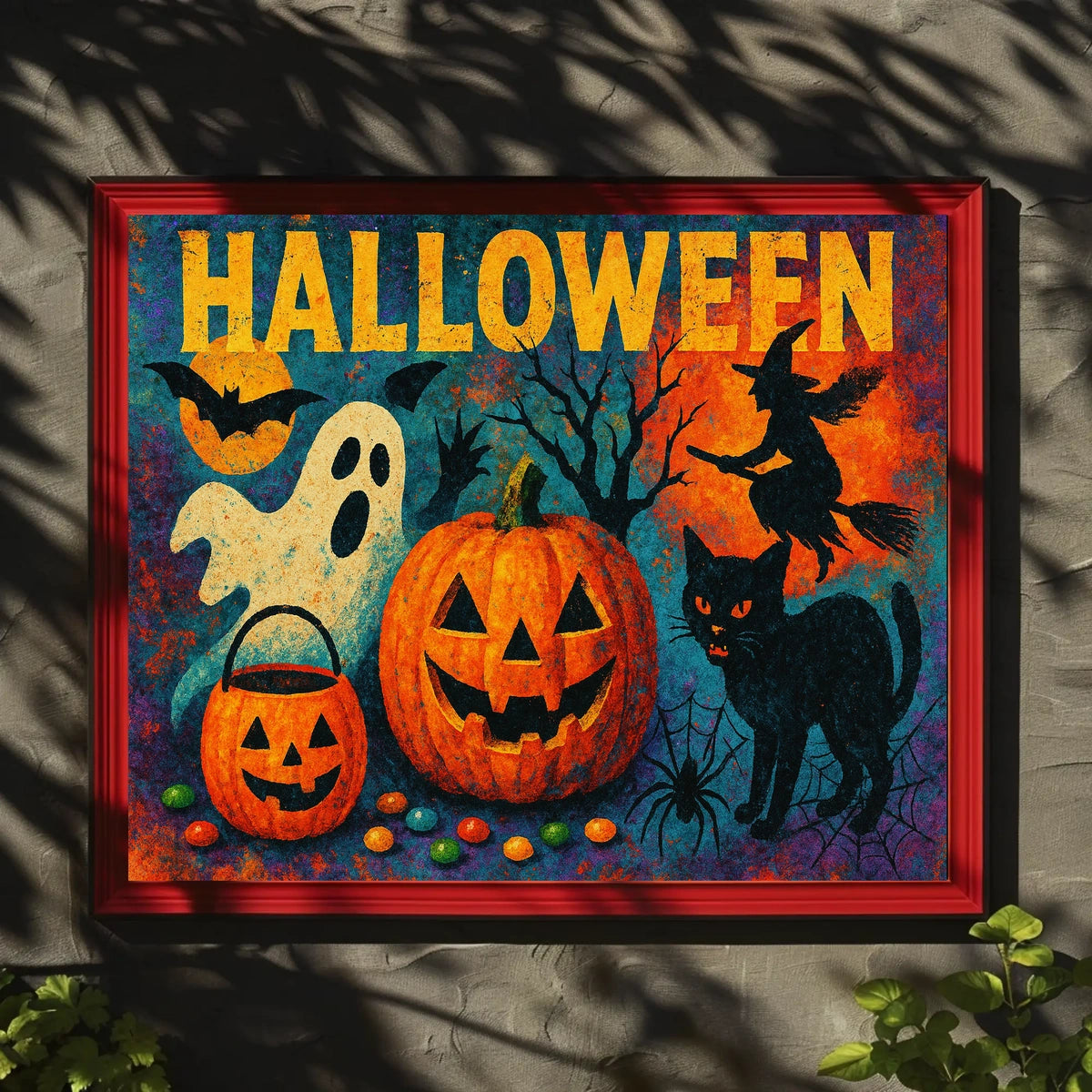 Halloween Spooktacular Gothic Digital Painting Nocturnal Scenery Decor Lover Wanderlust Poster