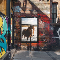 Winter Horse in the Snow Poster