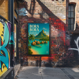 Bora Bora Vintage Escape Travel Poster PosterGoat