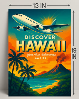 Discover Hawaii Travel Poster Adventure Awaits PosterGoat