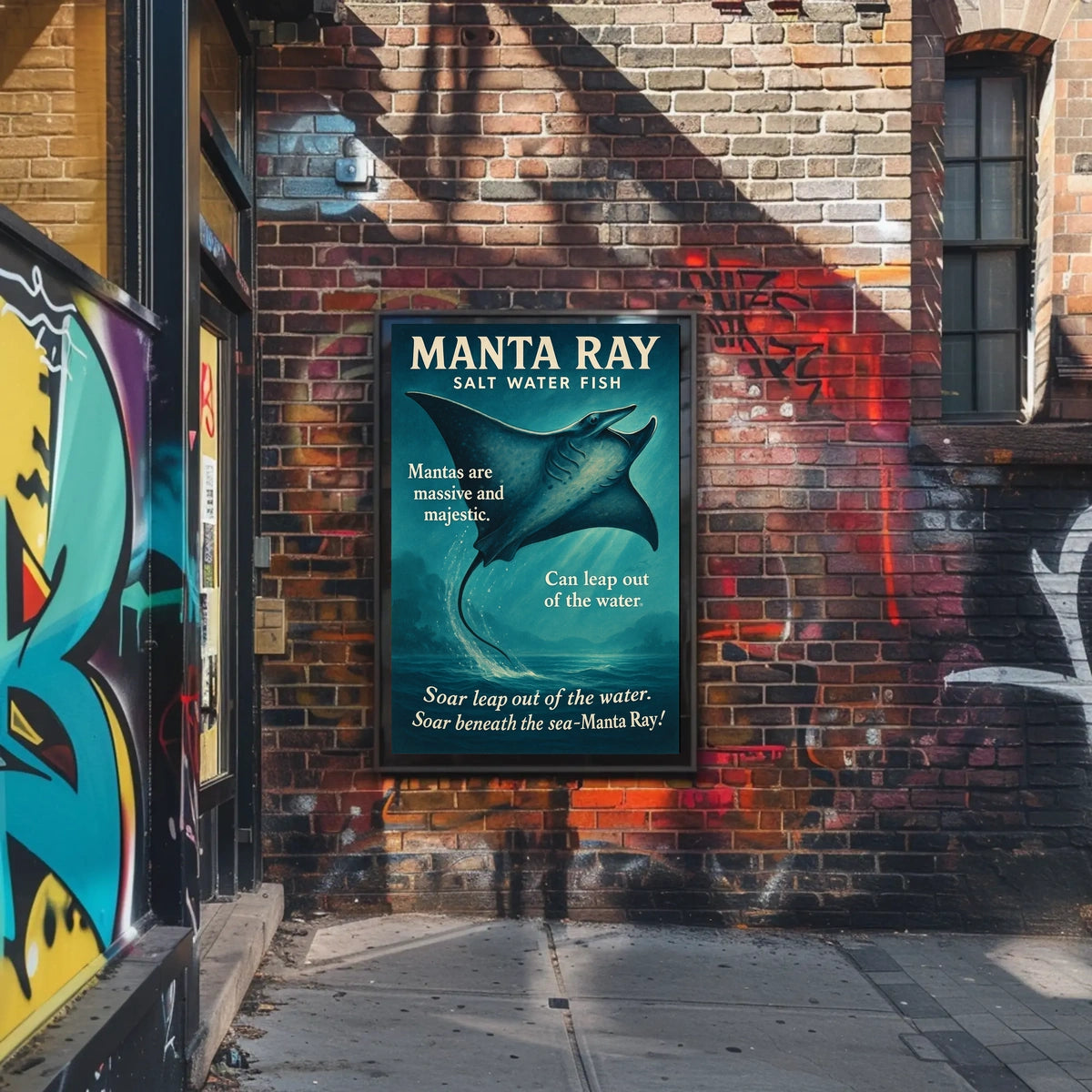 Majestic Manta Ray Poster
